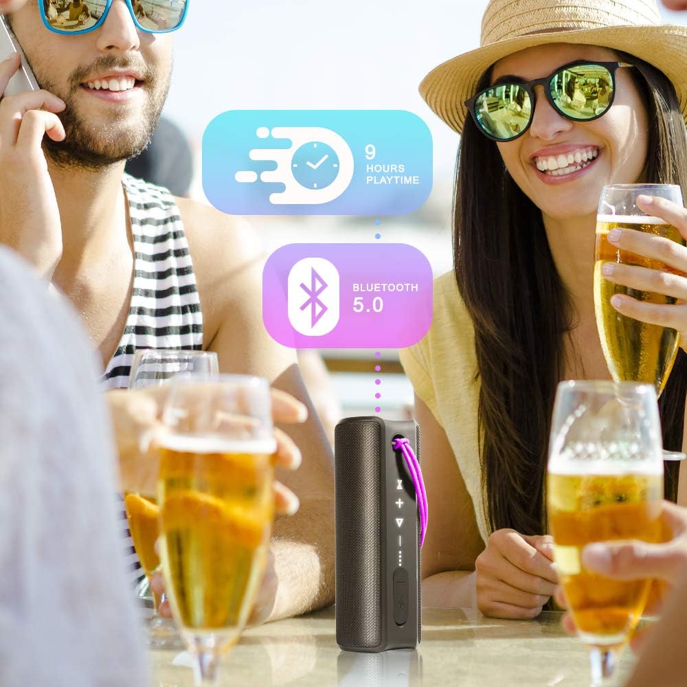 SVN Future 360 Bluetooth Speaker - Compact Wireless Audio for Smartphone, IPX7 Waterproof Certified with 9-Hour Playtime Portable