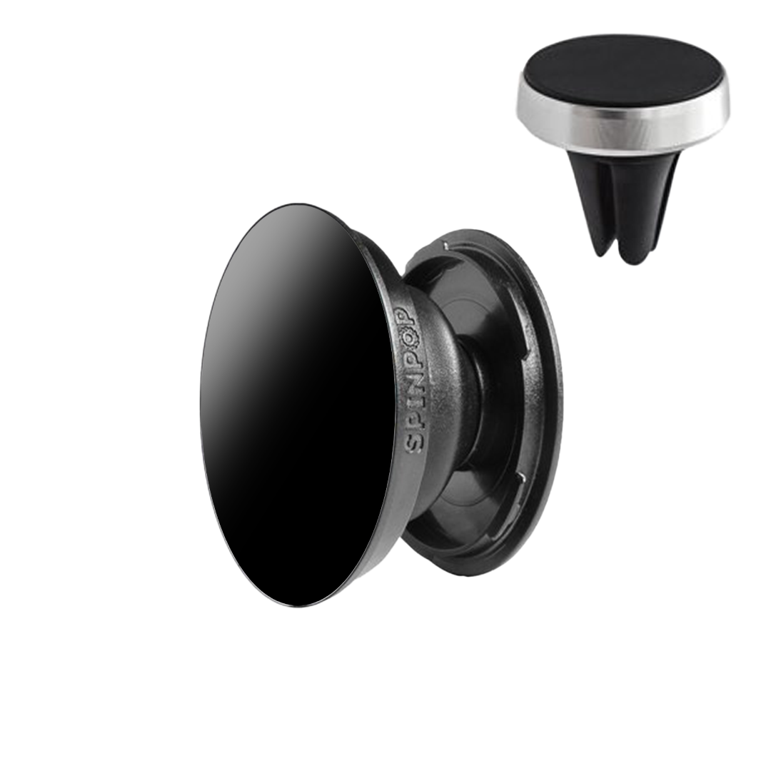 Spinpop Magnetic Phone Holder for Car with Phone Grip Mag Mount Combo